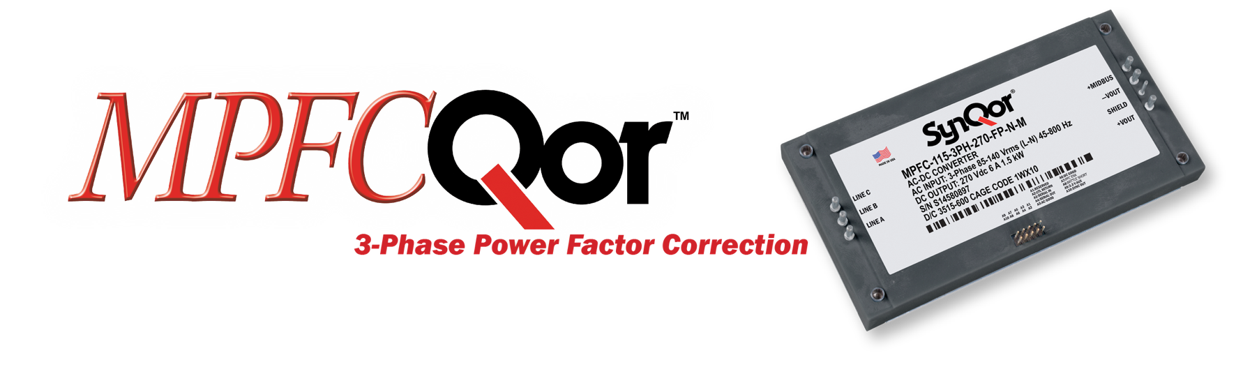 SynQor軍用三相功率因數校正模塊 SynQor軍用三相功率因數校正模塊