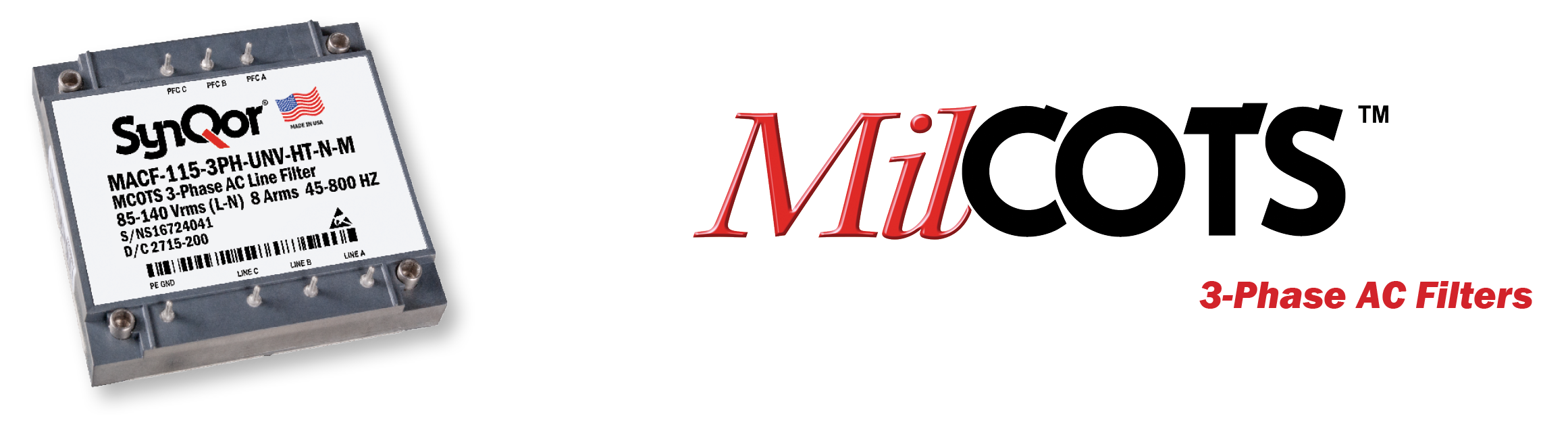 SynQor軍用三相交流電源濾波器 SynQor軍用三相交流電源濾波器