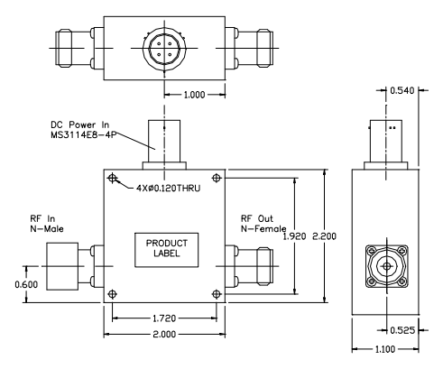 ?ALN0138-40-3208NW內嵌低噪聲射頻放大器WENTEQ